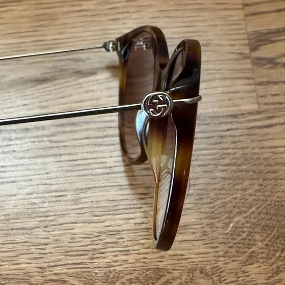 Authentic NWT Gucci Cat Eye Sunglasses in Havana/Red Shade - Picture 7 of 16